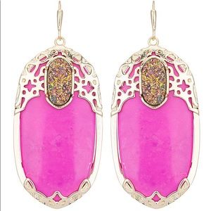 Kendra Scott Magenta Deva Earrings (Retired)